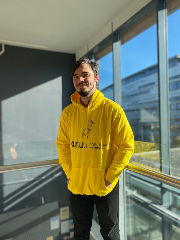 Yellow Large Heron Logo Hoodie